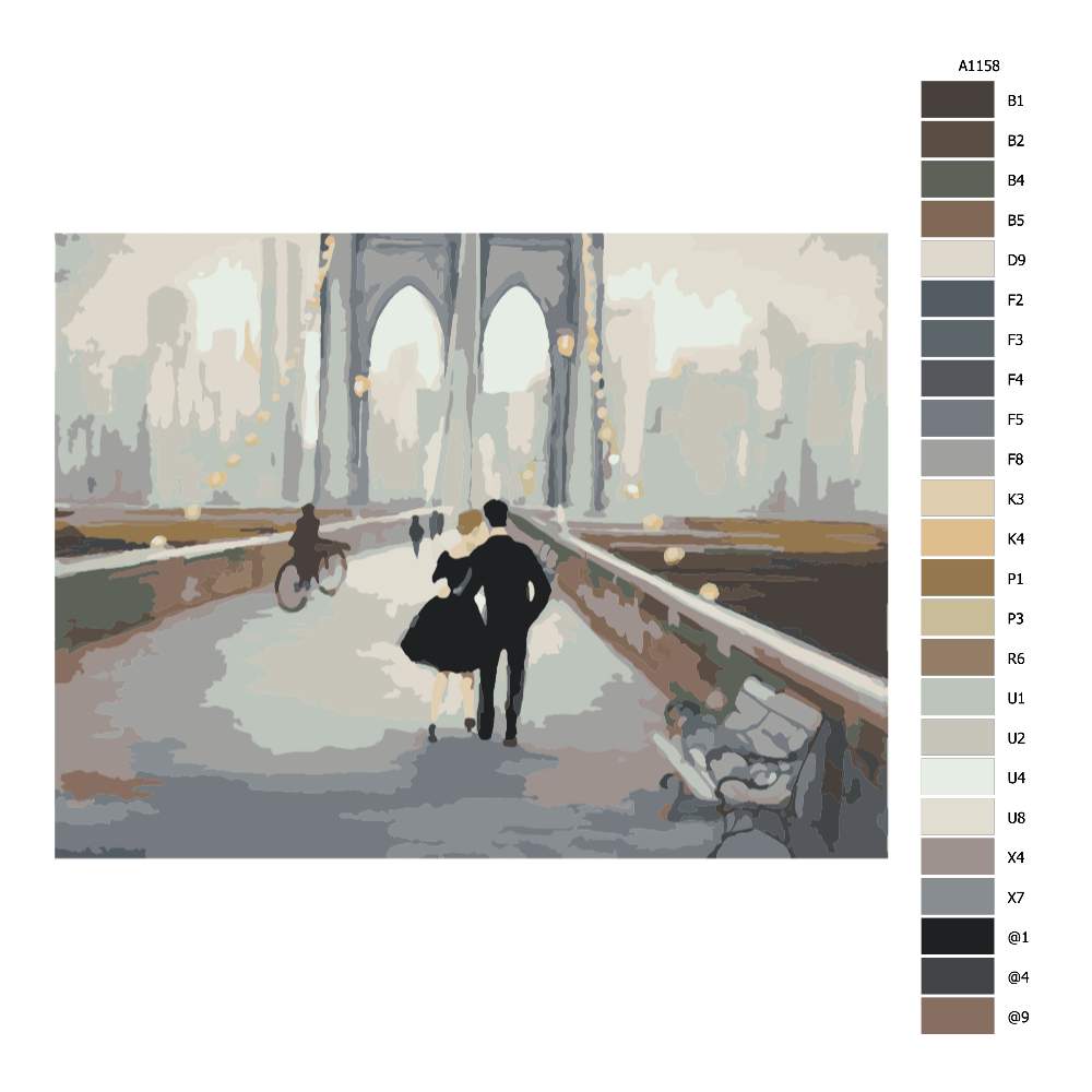 Návod pro malování podle čísel Most v New Yorku