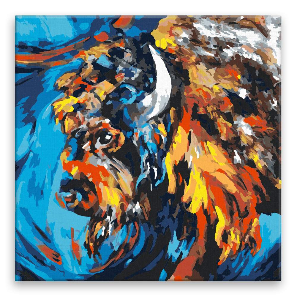 Malování podle čísel Naštvaný bizon