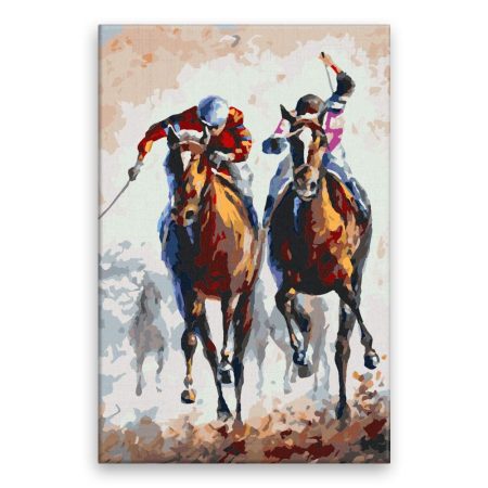 Malování podle čísel Žokej na koni