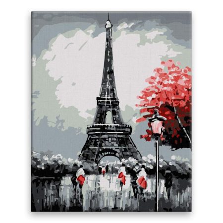 Malování podle čísel Eiffel Tower na podzim