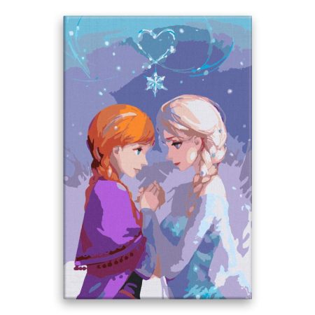 Malování podle čísel Elsa a Anna