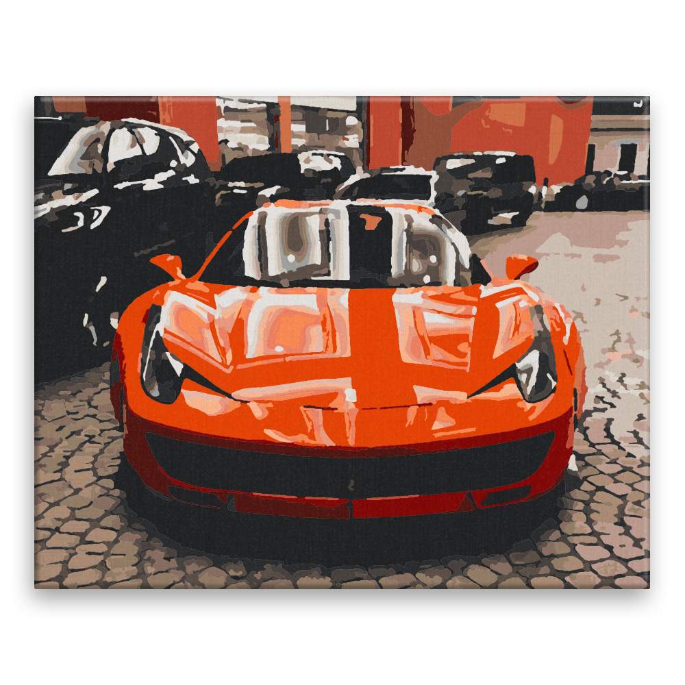 Malování podle čísel Červené Ferrari