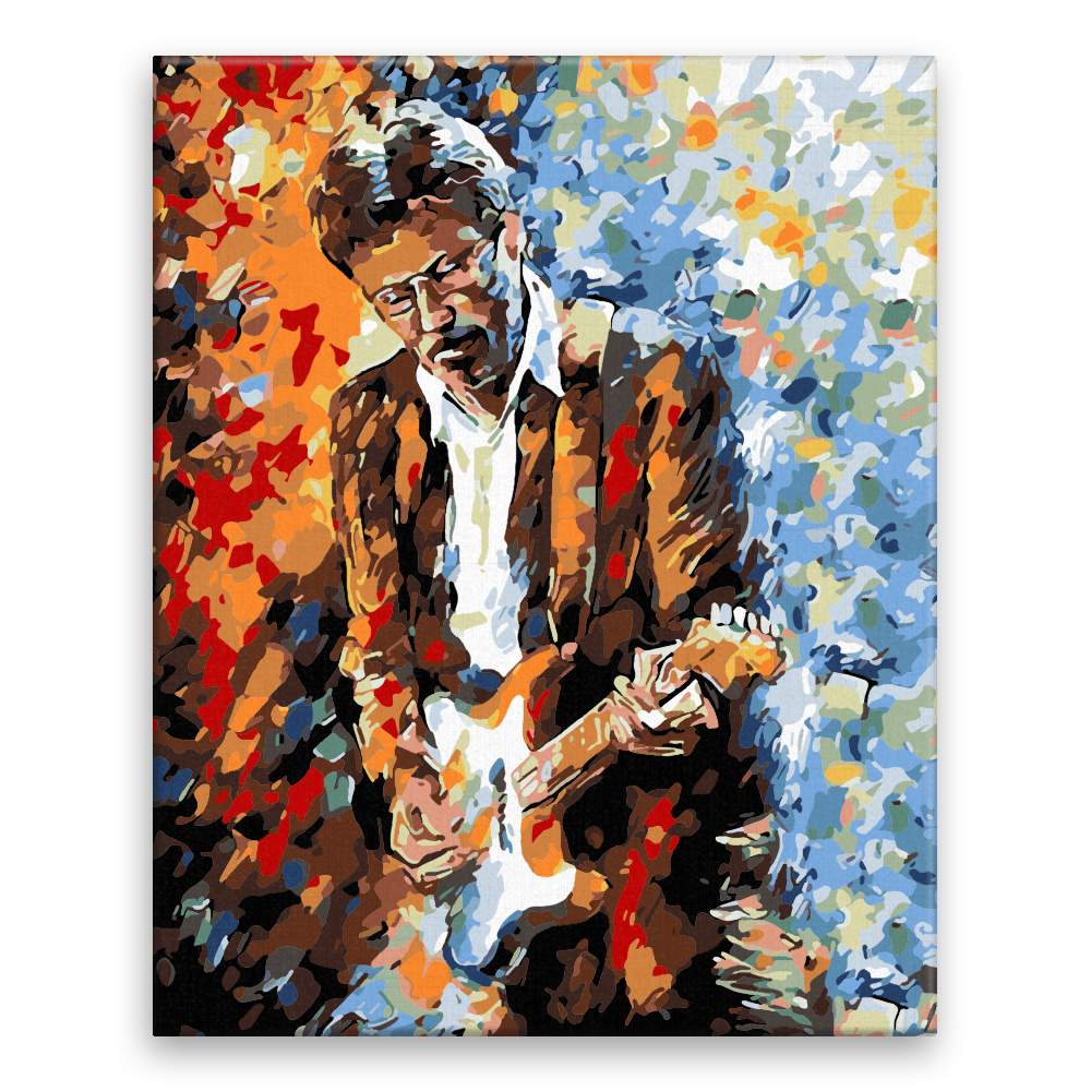 Malování podle čísel Eric Clapton v barvách
