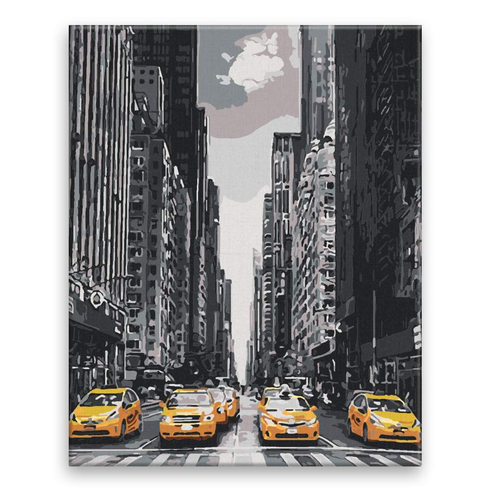 Malování podle čísel Taxíky v New Yorku
