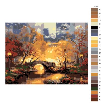 Návod pro malování podle čísel Central Park