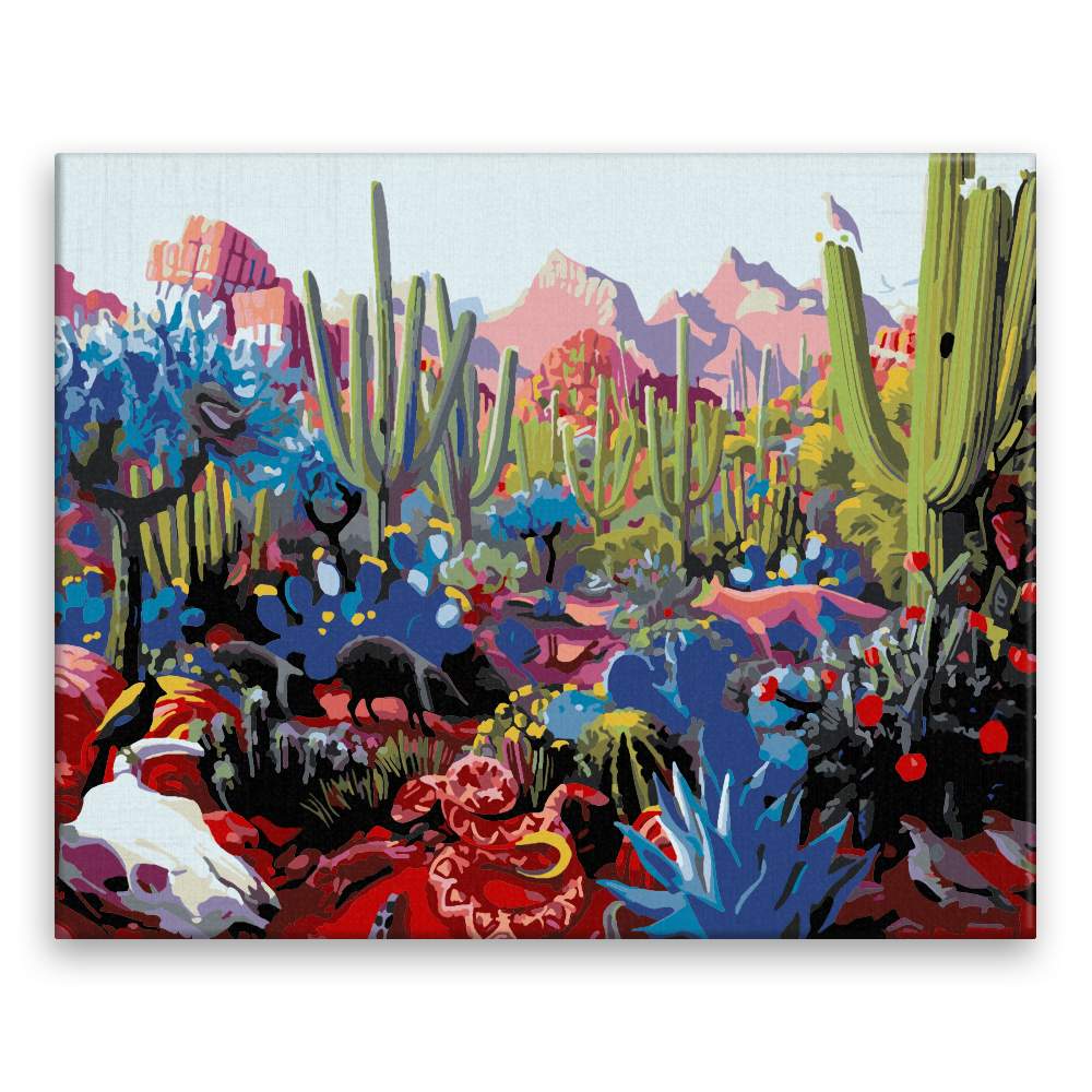 Malování podle čísel Kaktusová plantáž