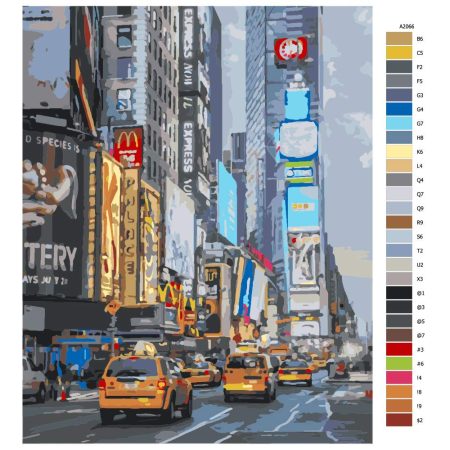 Návod pro malování podle čísel Time Square II