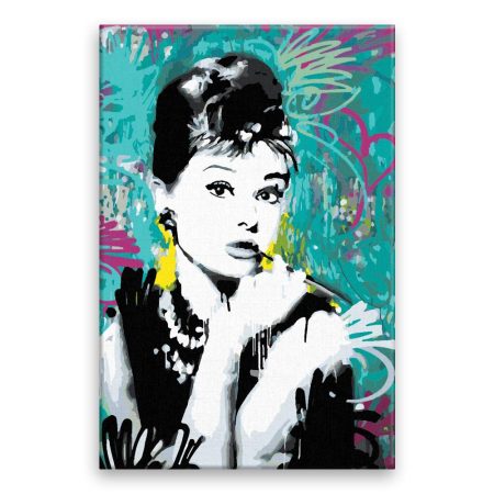 Malování podle čísel Audrey Hepburn 03
