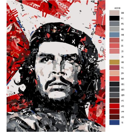 Návod pro malování podle čísel Che Guevara 01