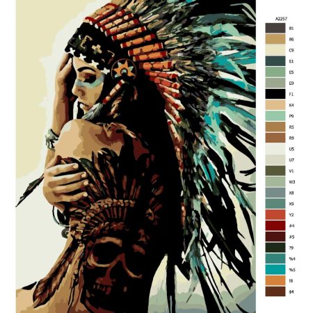 Návod pro malování podle čísel Indigenous Women 03