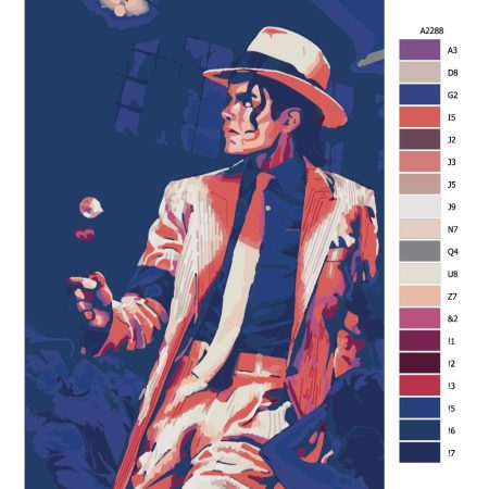 Návod pro malování podle čísel Michael Jackson 02