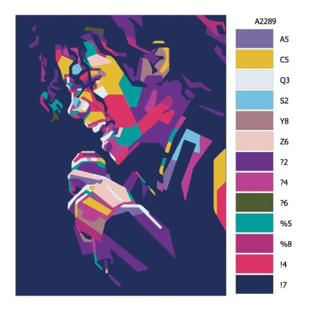 Návod pro malování podle čísel Michael Jackson 03