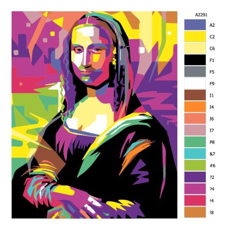 Návod pro malování podle čísel Mona Lisa 02