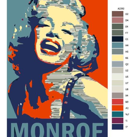 Návod pro malování podle čísel Marilyn Monroe 01
