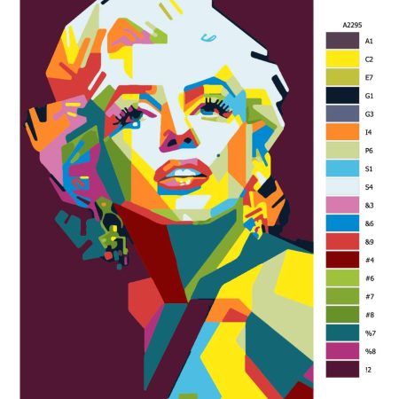 Návod pro malování podle čísel Marilyn Monroe 04