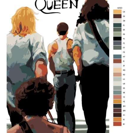 Návod pro malování podle čísel Queen