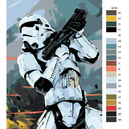 Návod pro malování podle čísel Stormtrooper
