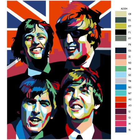 Návod pro malování podle čísel The Beatles 02