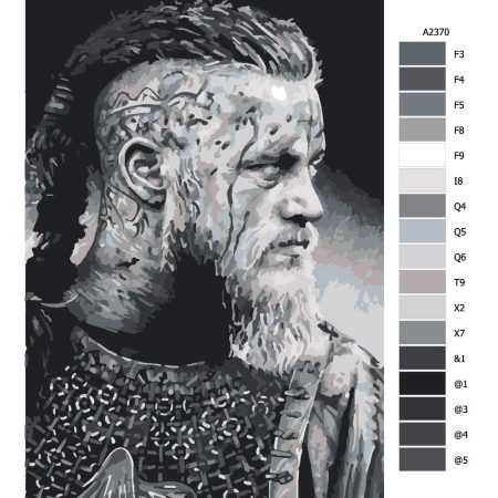 Návod pro malování podle čísel Vikingové 01