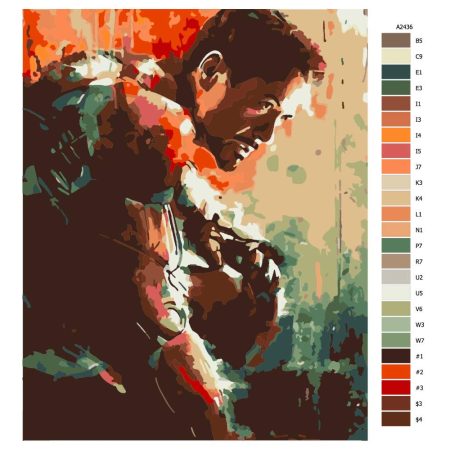 Návod pro malování podle čísel Iron Man