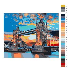 Návod pro malování podle čísel Tower Bridge