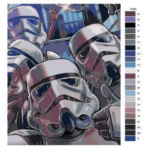 Návod pro malování podle čísel Stormtroopers