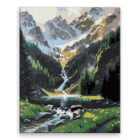 Malování podle čísel Kouzelný horský vodopád