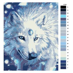 Návod pro malování podle čísel Magický vlk