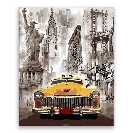 Malování podle čísel Taxi v New Yorku