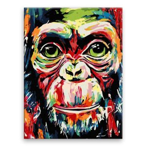 Malování podle čísel Barevná opice