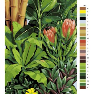 Návod pro malování podle čísel Exotické rostliny 02