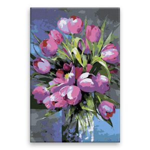 Malování podle čísel Fialové tulipány