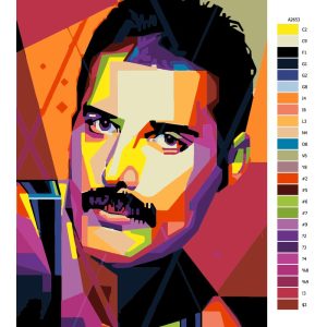 Návod pro malování podle čísel Freddie Mercury 05