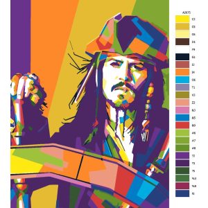 Návod pro malování podle čísel Jack Sparrow 04