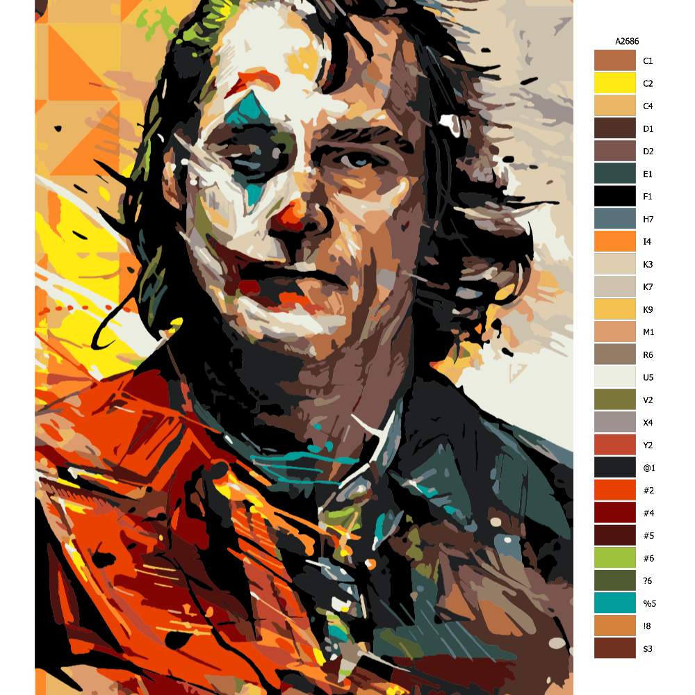 Návod pro malování podle čísel Joker 06