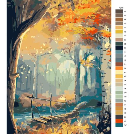 Návod pro malování podle čísel Kouzlo lesa