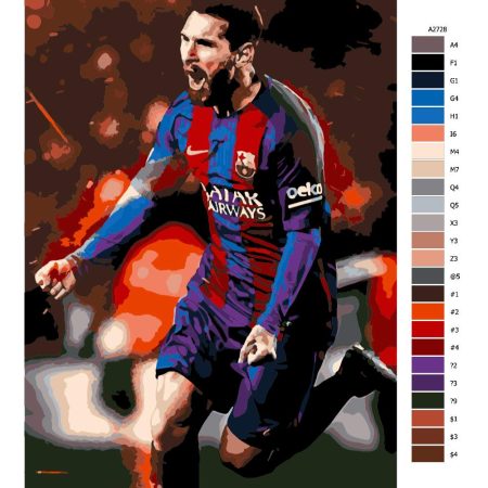 Návod pro malování podle čísel Messi 02