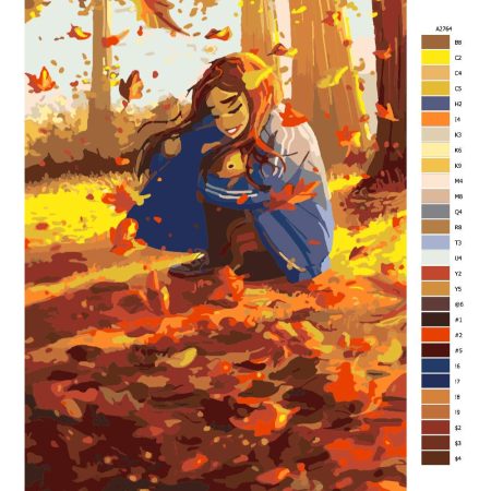 Návod pro malování podle čísel Podzimní větřík