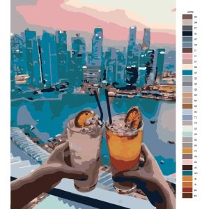 Návod pro malování podle čísel Drink v Hongkongu