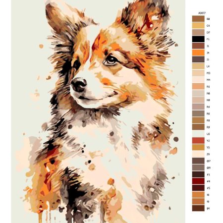Návod pro malování podle čísel Portrét psa
