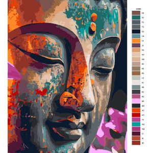 Návod pro malování podle čísel Buddhovo tajemství