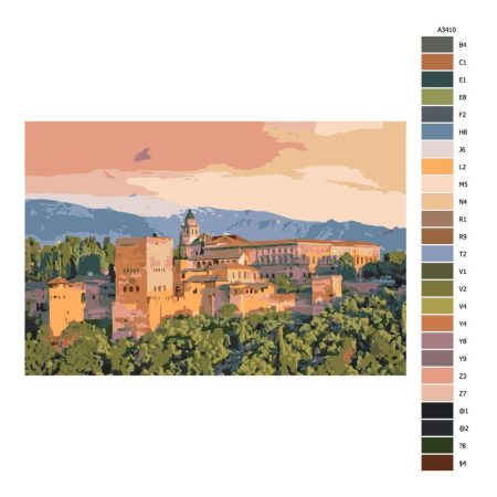 Návod pro malování podle čísel Alhambra