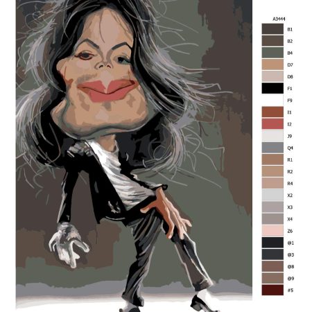 Návod pro malování podle čísel Michael Jackson 05