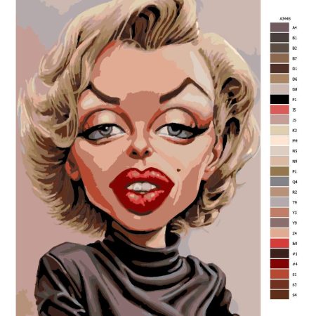Návod pro malování podle čísel Marilyn Monroe 05