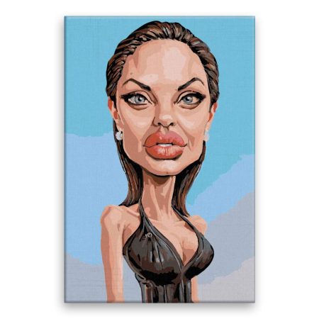Malování podle čísel Angelina Jolie