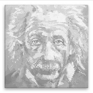 Tečkování Albert Einstein v barvách