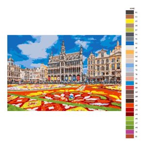 Návod pro malování podle čísel Grand Place Brusel 02