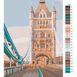 Návod pro malování podle čísel Tower Bridge 02