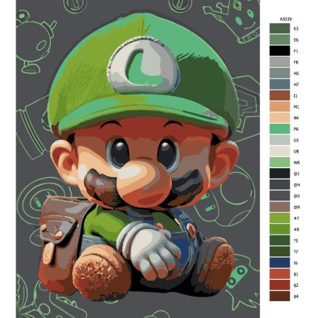 Návod pro malování podle čísel Super Mario