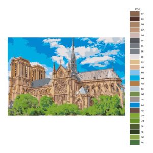 Návod pro malování podle čísel Notre Dame